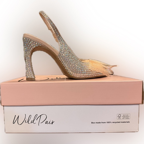 Wild Pair “Alegro” Bow Slingback Heels in Pinkesque, 8M Macy’s Exclusive, NIB - Picture 9 of 15